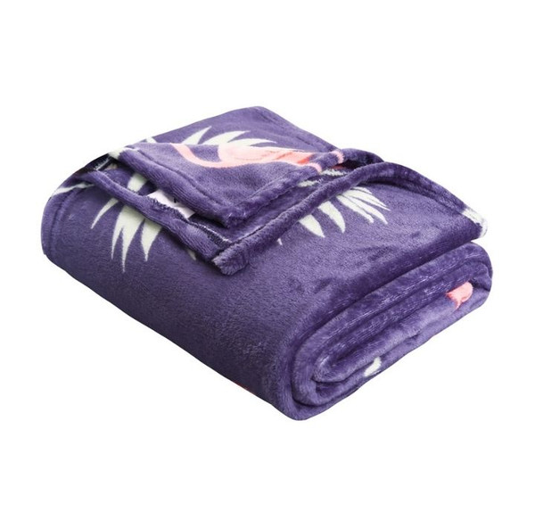 Noble House Summer Prints Microplush Throw Blanket Pick Your Plum